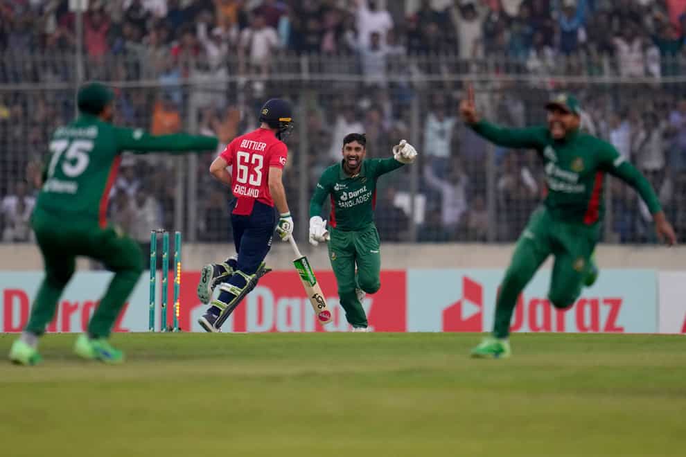Bangladesh claimed a 3-0 series win over England (Aijaz Rahi/AP)
