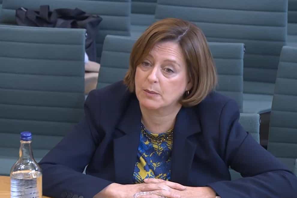 Dame Melanie Dawes, Chief Executive, Ofcom, giving evidence to the Digital, Culture, Media and Sport Select Committee at the House of Commons, London, on the subject of the work of Ofcom (House of Commons/PA)