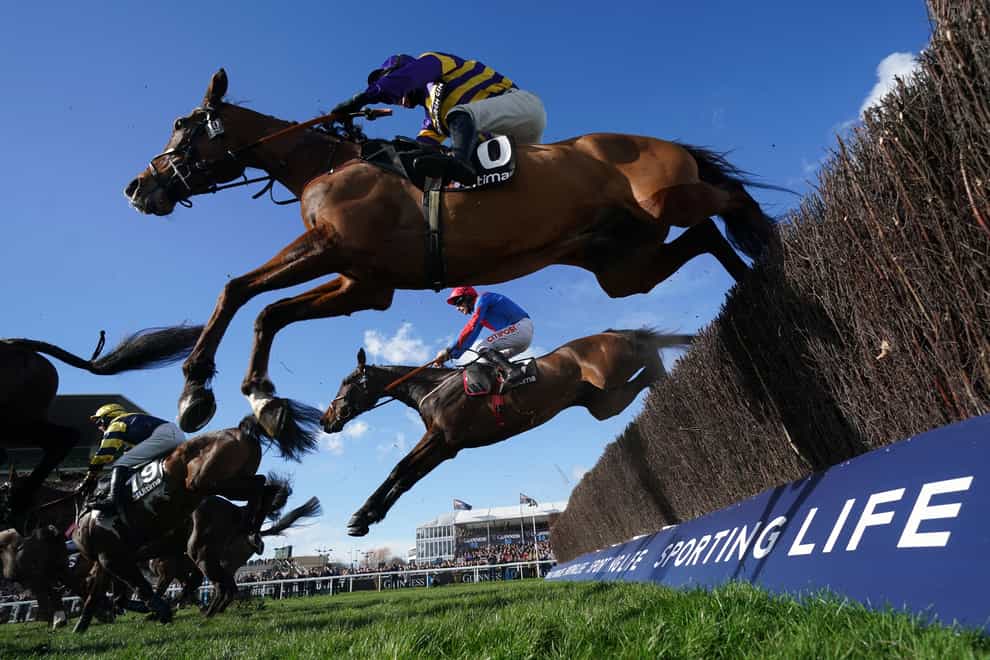 Corach Rambler ridden by Derek Fox on their way to winning the Ultima Handicap Chase on day one of the Cheltenham Festival at Cheltenham Racecourse. Picture date: Tuesday March 14, 2023.