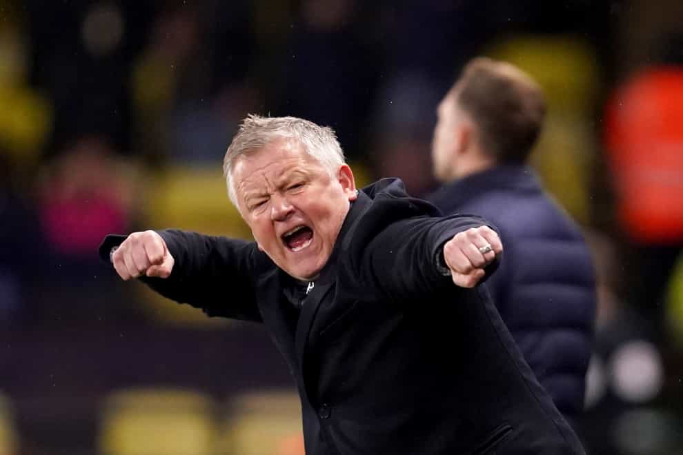 Chris Wilder was delighted with Watford’s win (John Walton/PA)