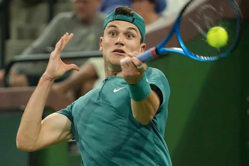 Jack Draper was forced to retire in the second set of his fourth-round clash with Carlos Alcaraz at the BNP Paribas Open in Indian Wells (Mark J Terrill/AP)