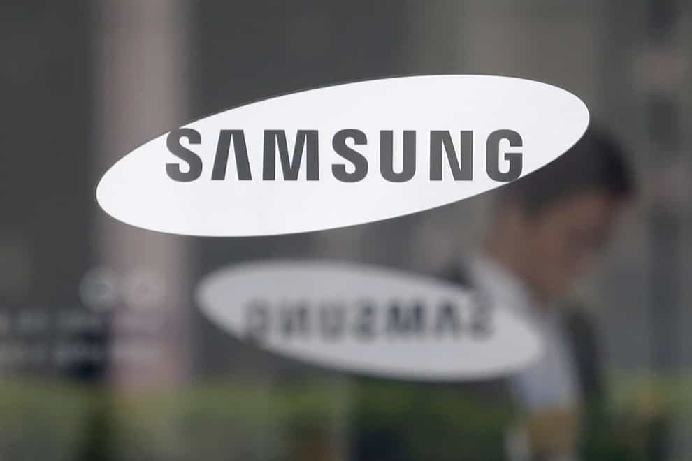 The logo of the Samsung Electronics is seen at its office in Seoul (AP)