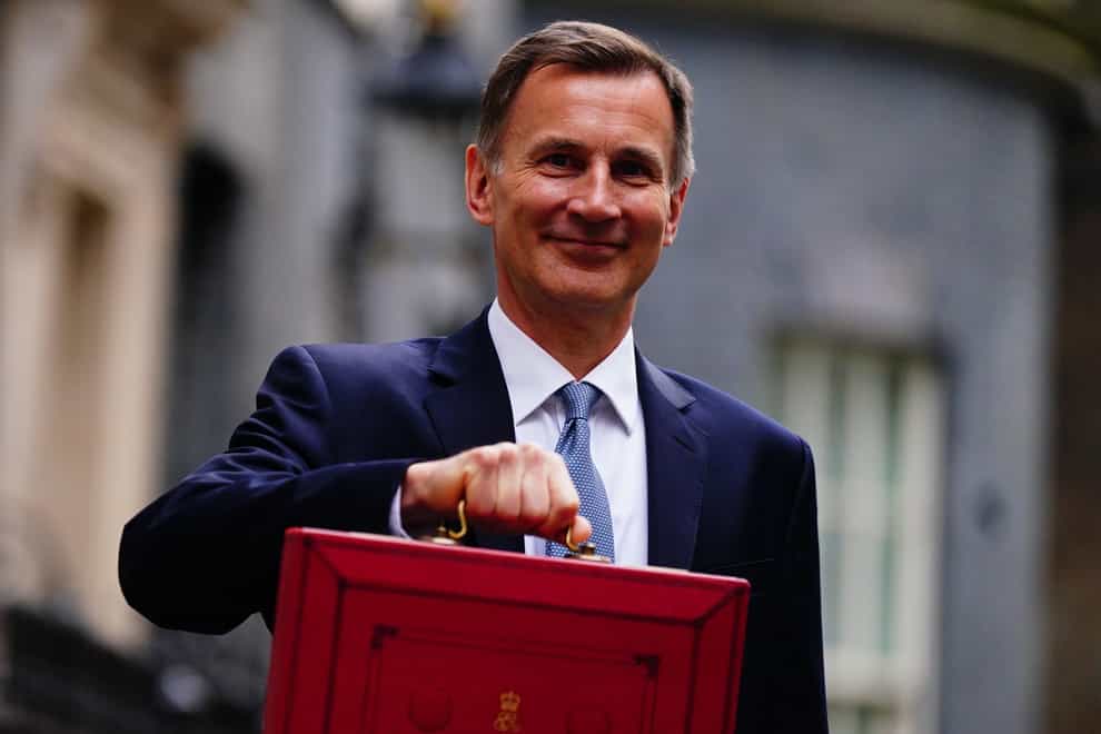 Chancellor of the Exchequer Jeremy Hunt delivered his Budget on Wednesday (Victoria Jones/PA)