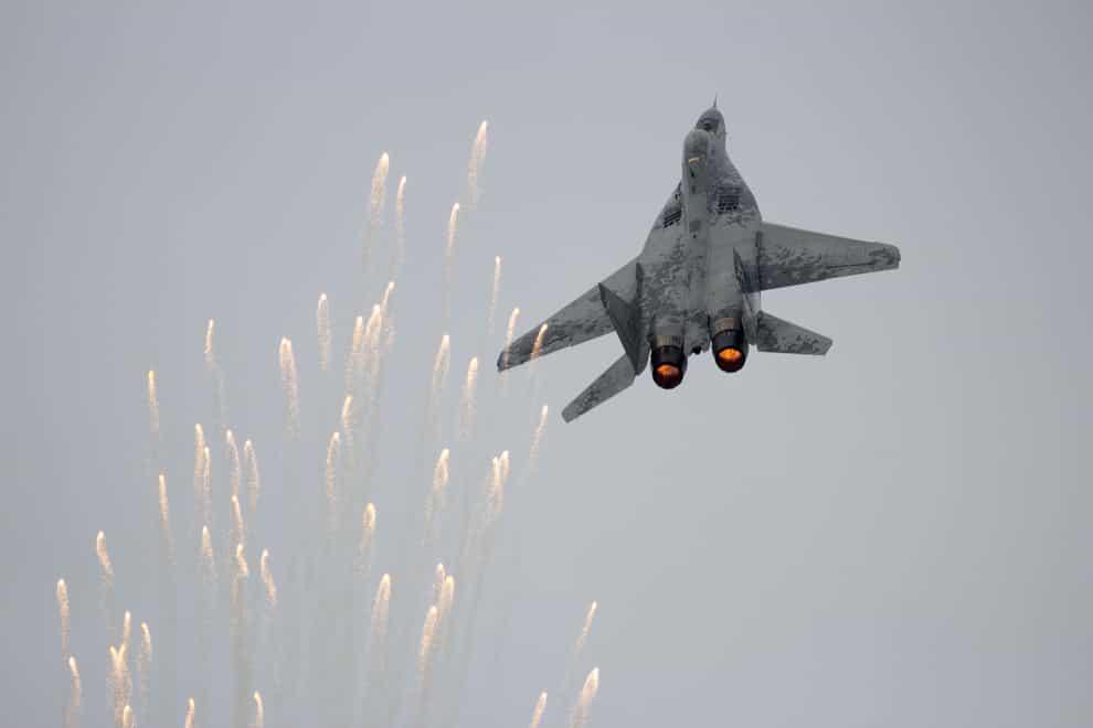 Slovakia’s government has approved a plan to give Ukraine its fleet of Soviet-era MiG-29 fighter jets (VDWI Aviation/Alamy/PA)