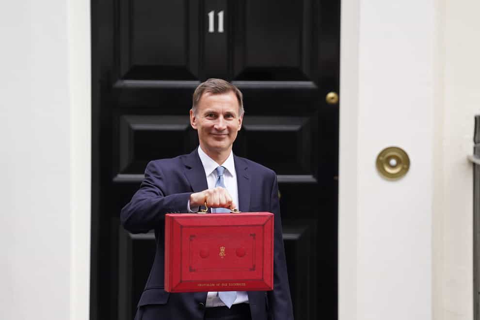 More Britons are concerned than reassured after Jeremy Hunt’s Budget, a poll has found (Stefan Rousseau/PA)