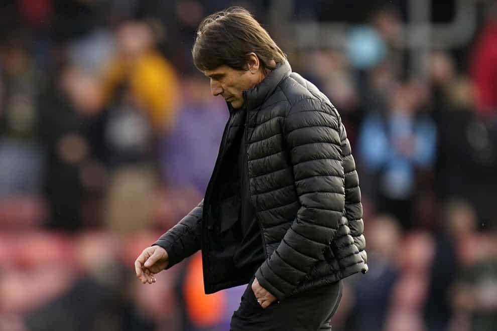 Antonio Conte let rip after Tottenham dropped points at Southampton (Andrew Matthews/PA)