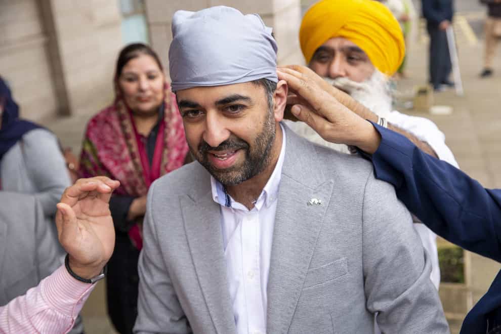 Humza Yousaf visited the Glasgow Gurdwara (Robert Perry/PA)
