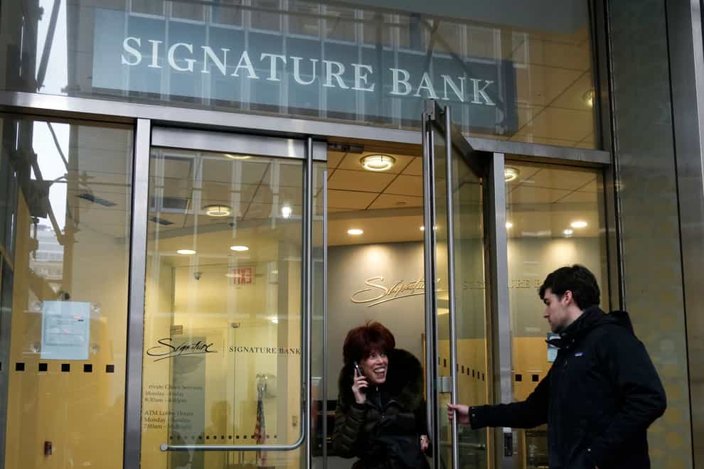 New York Community Bank has agreed to buy a significant chunk of the failed Signature Bank in a 2.7 billion dollar (£2.2 billion) deal, the Federal Deposit Insurance Corp (FDIC) said late on Sunday (Seth Wenig/AP)