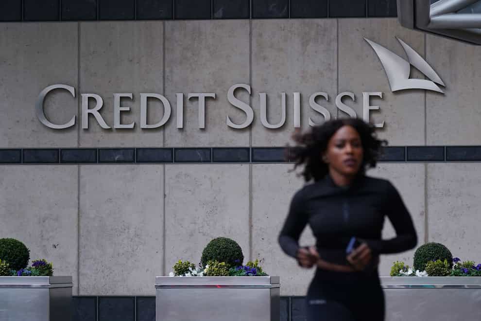 Around 17 billion dollars (£14 billion) of Credit Suisse bonds were wiped out in the deal (Yui Mok/PA)