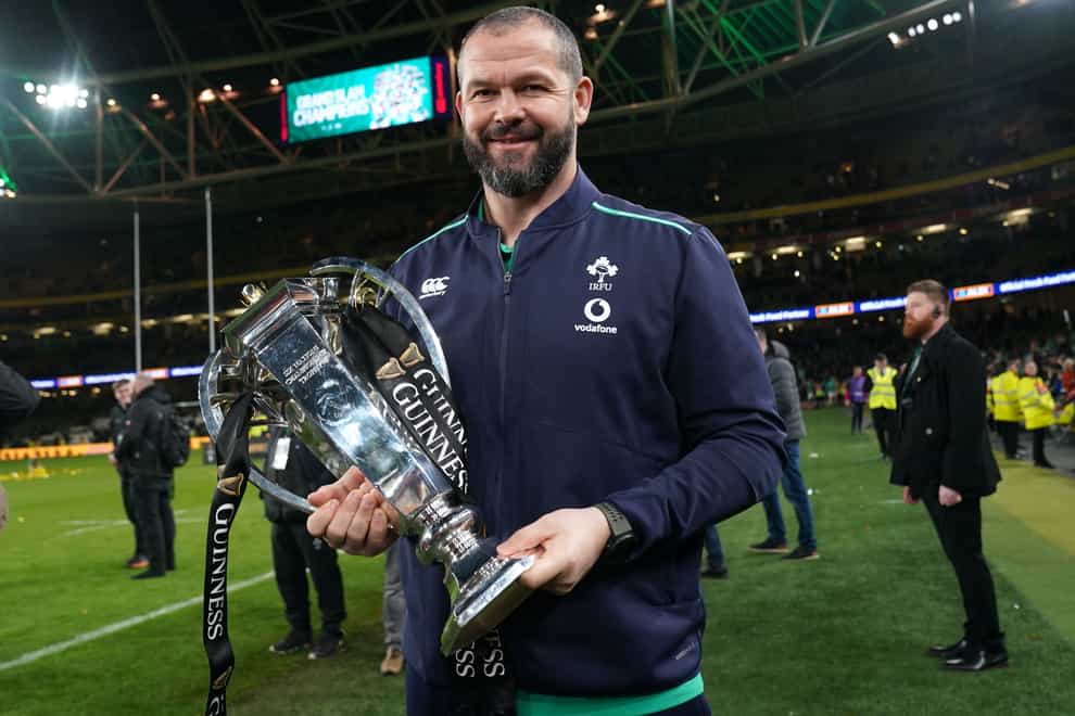 Andy Farrell led Ireland to the Guinness Six Nations title (Brian Lawless/PA)