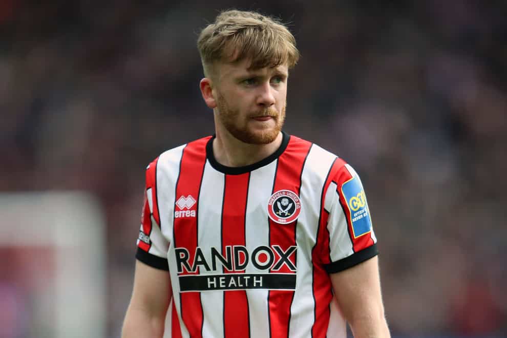 Tommy Doyle will be unable to play for Sheffield United in their FA Cup semi-final with Manchester City (Nigel French/PA)