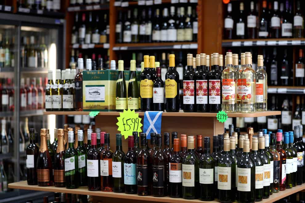 Nicola Sturgeon has hailed the policy of minimum unit pricing (MUP) as one of her proudest achievements in office, as a study linked it to a 13% drop in deaths from alcohol (Jane Barlow/PA)