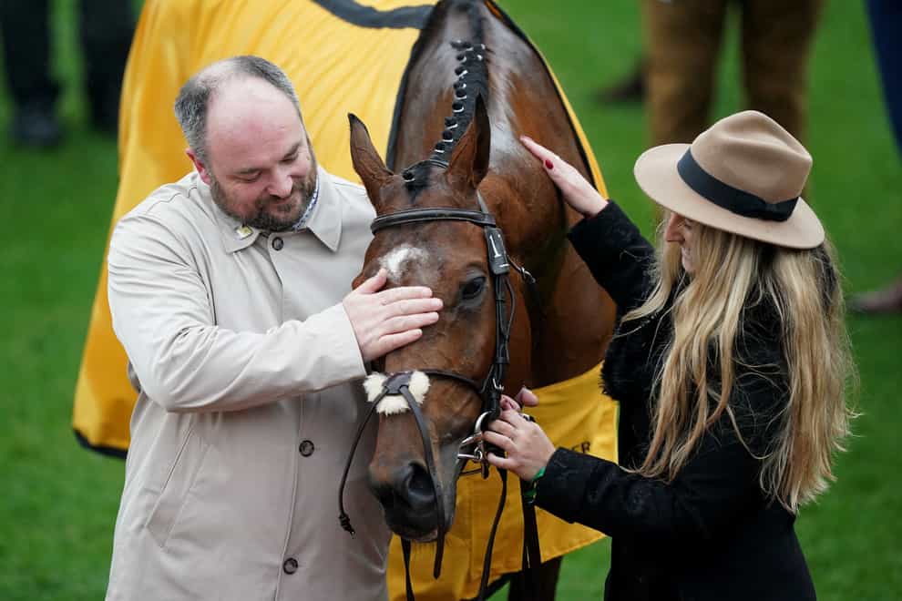 Trainer John C McConnell, after Seddon ridden by Ben Harvey won the Magners Plate Handicap Chase on day three of the Cheltenham Festival at Cheltenham Racecourse (Mike Egerton/PA)