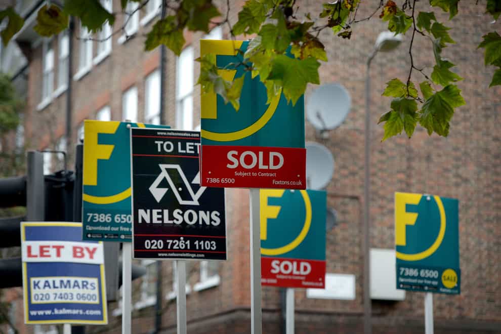 House sales fell by nearly a fifth in February 2023 compared with the same month a year earlier, in signs that the housing market is slowing, according to HM Revenue and Customs (Anthony Devlin/PA)