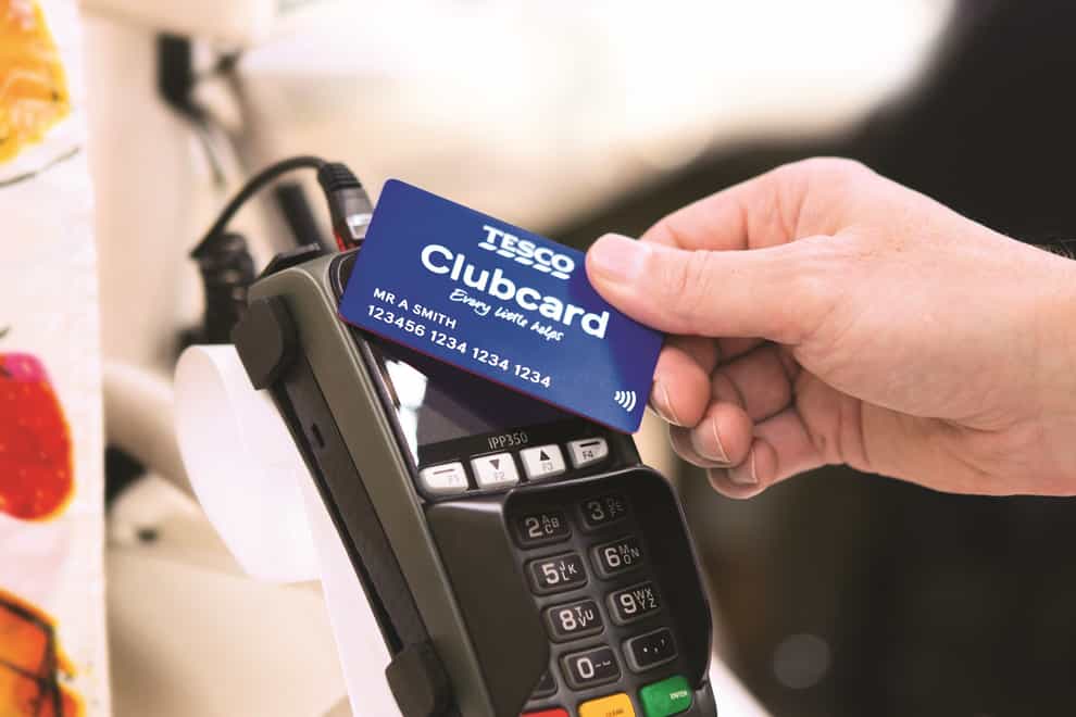 Tesco said its Clubcard points will now be worth twice their value when customers cash them in, rather than three times (PA)