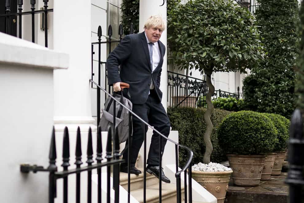 Former prime minister Boris Johnson’s evidence to a committee of MPs contained ‘errors and typos’ (Aaron Chown/PA)
