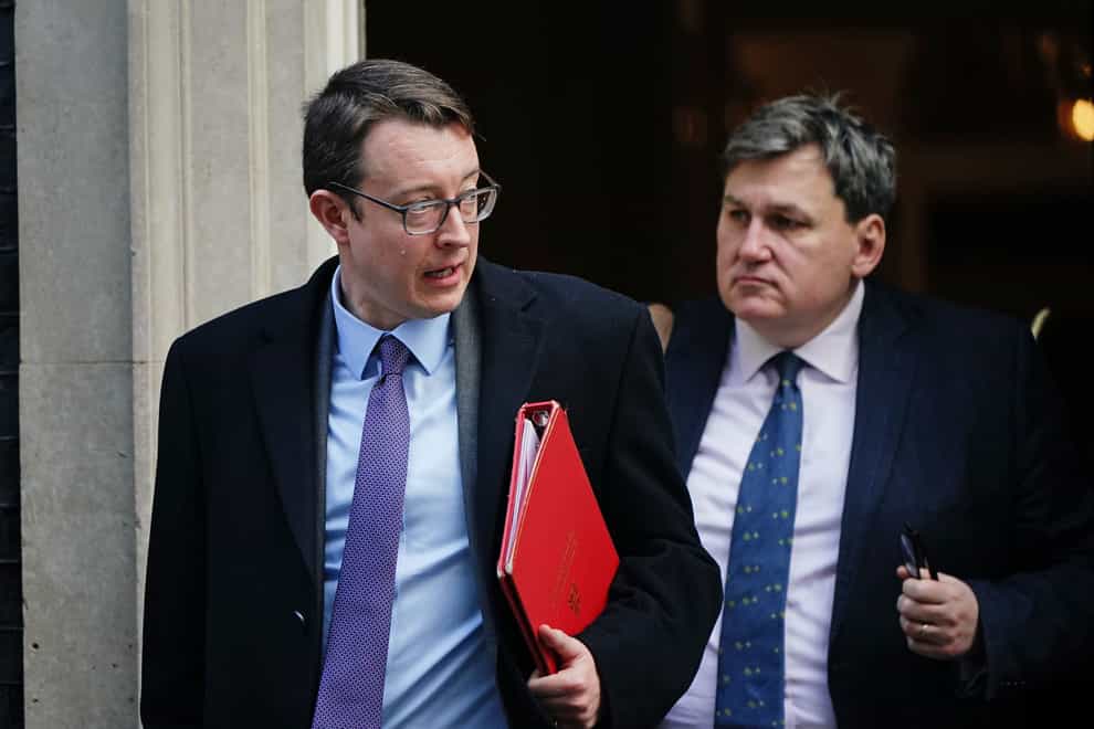 File pic of Simon Clarke (left) and Kit Malthouse (Aaron Chown/PA)