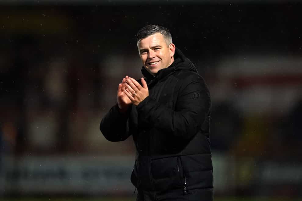 Plymouth Argyle manager Steven Schumacher after the Sky Bet League One match at the Wham Stadium, Accrington. Picture date: Tuesday March 21, 2023.