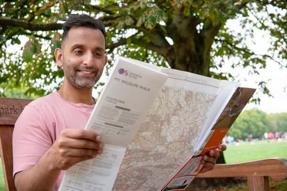 TV’s Dr Amir Khan is a big advocate for time in nature (Ordnance Survey/PA)