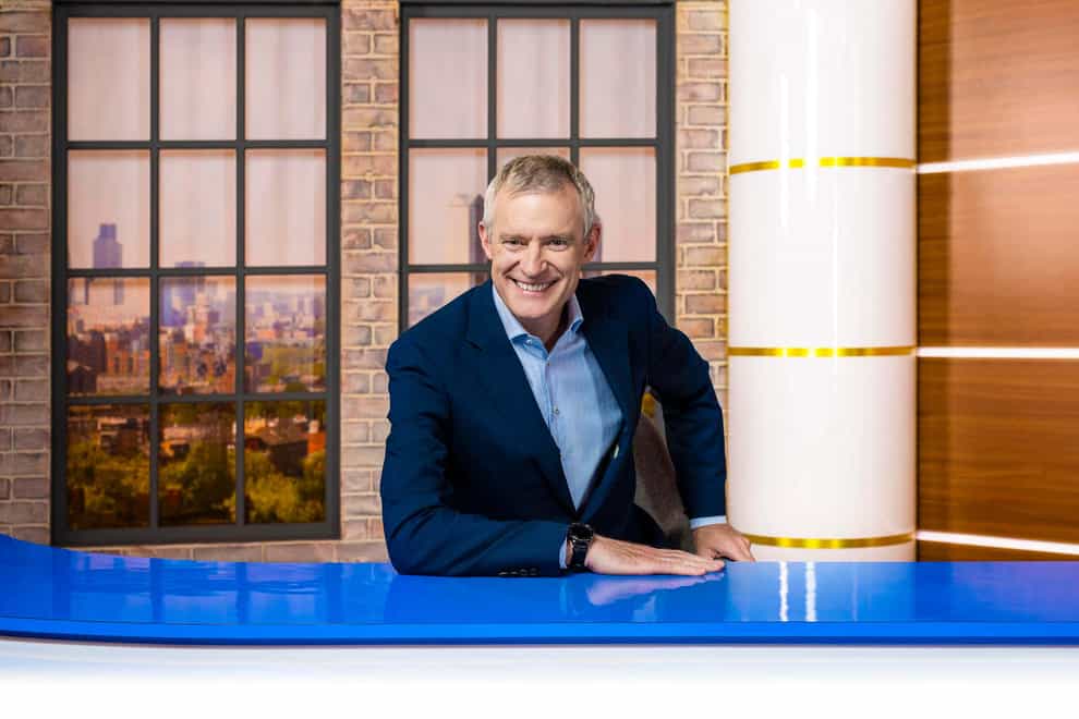 Jeremy Vine on the set of his self-titled daily current affairs show (Channel 5/PA)