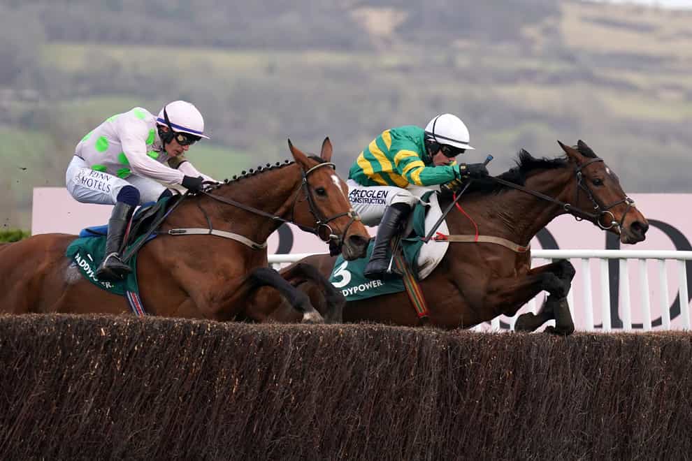 Impervious (right) on her way to winning at Cheltenham (Tim Goode/PA)