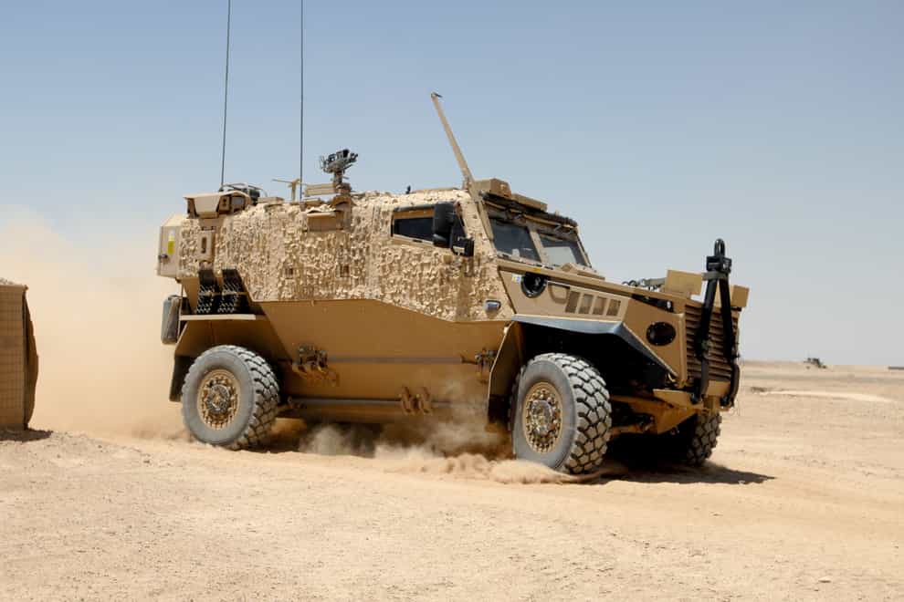 A Foxhound Light Protection Protected Vehicle at Camp Bastion, Helmand, Afghanistan (MoD/PA)