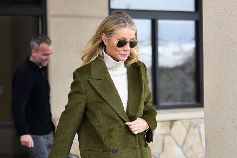 Actress Gwyneth Paltrow leaves the courthouse (Alex Goodlett/AP)