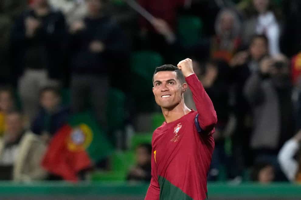 Cristiano Ronaldo broke the record for the highest number of international appearances during Portugal’s 4-0 win over Liechtenstein (Armando Franca/AP)