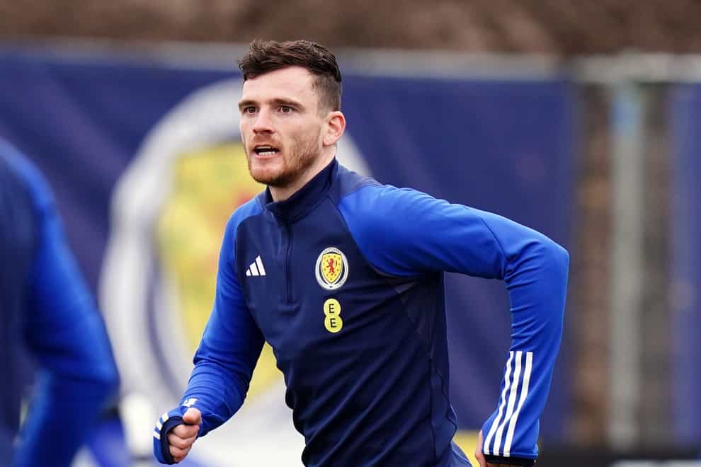 Andy Robertson gears up for Cyprus (Jane Barlow/PA)