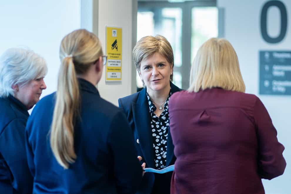 First Minister Nicola Sturgeon carries out her final official engagement as head of the Scottish Government (Peter Summers/PA)