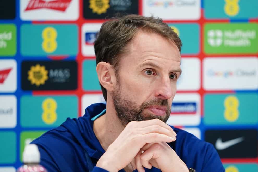 England manager Gareth Southgate at his pre-match press conference (Zac Goodwin/PA)