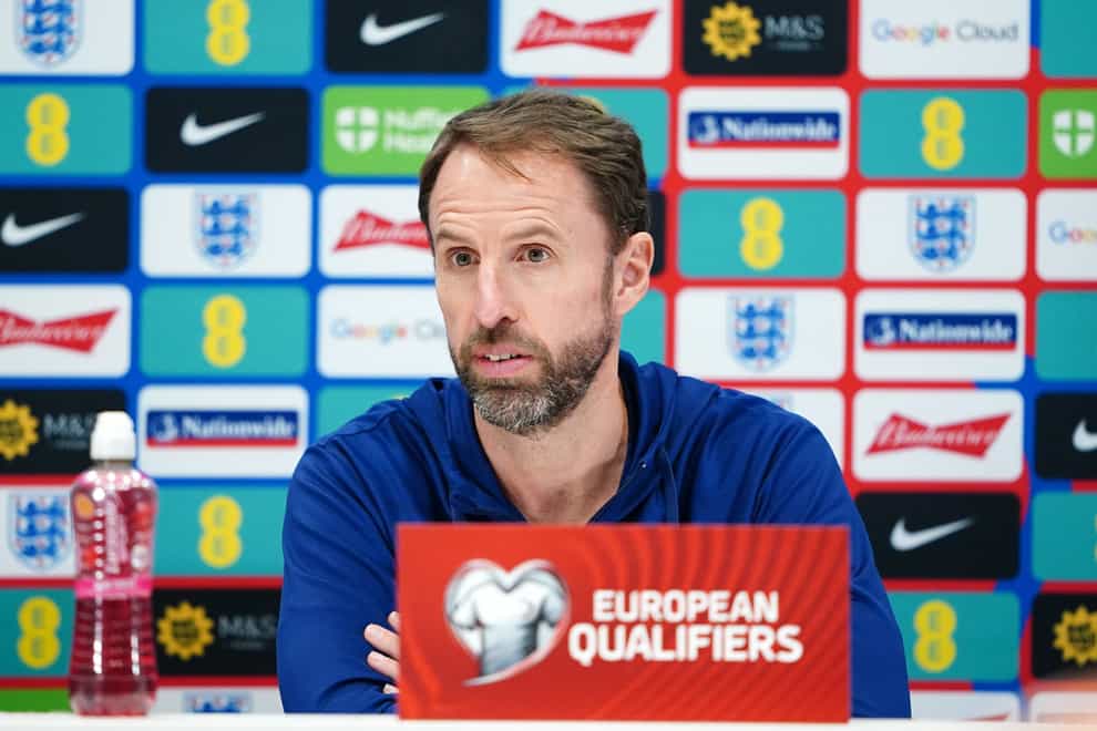 England’s manager Gareth Southgate has warned his side to think the hard work is done in qualifying (Zac Goodwin/PA)