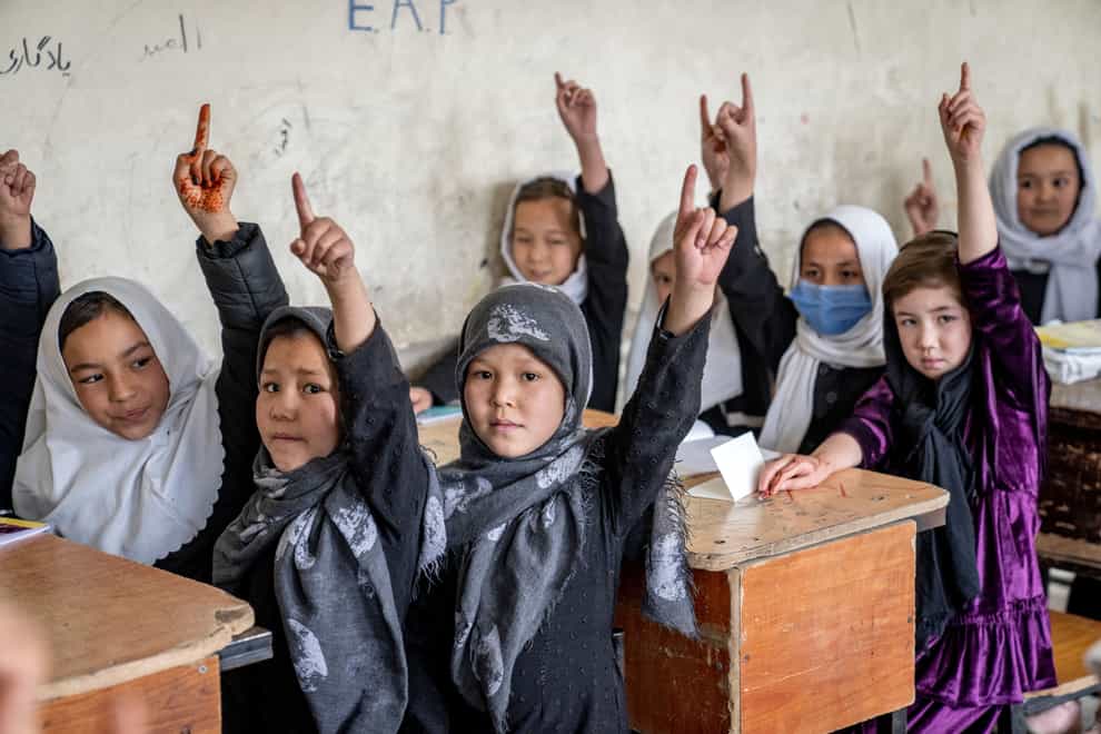 Only younger girls can attend school in Afghanistan (Ebrahim Noroozi/AP)