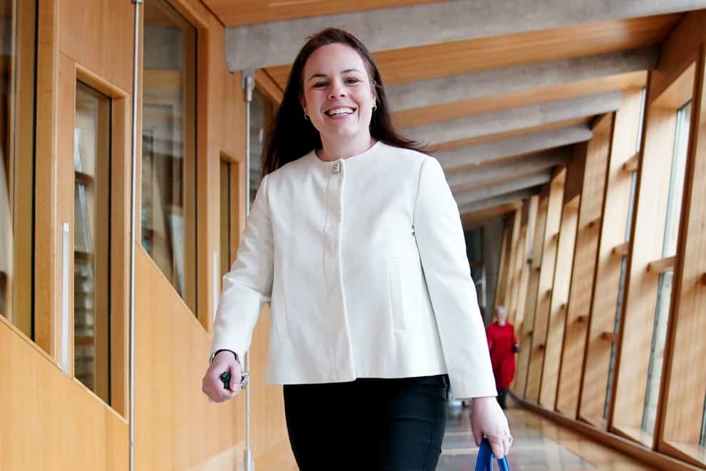 SNP’s Kate Forbes arrives at the main chamber for the vote for the new First Minister at the Scottish Parliament in Edinburgh. Picture date: Tuesday March 28, 2023.