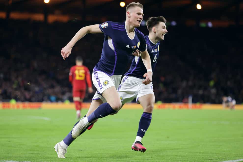 Scott McTominay starred as Scotland beat Spain (Steve Welsh/PA)