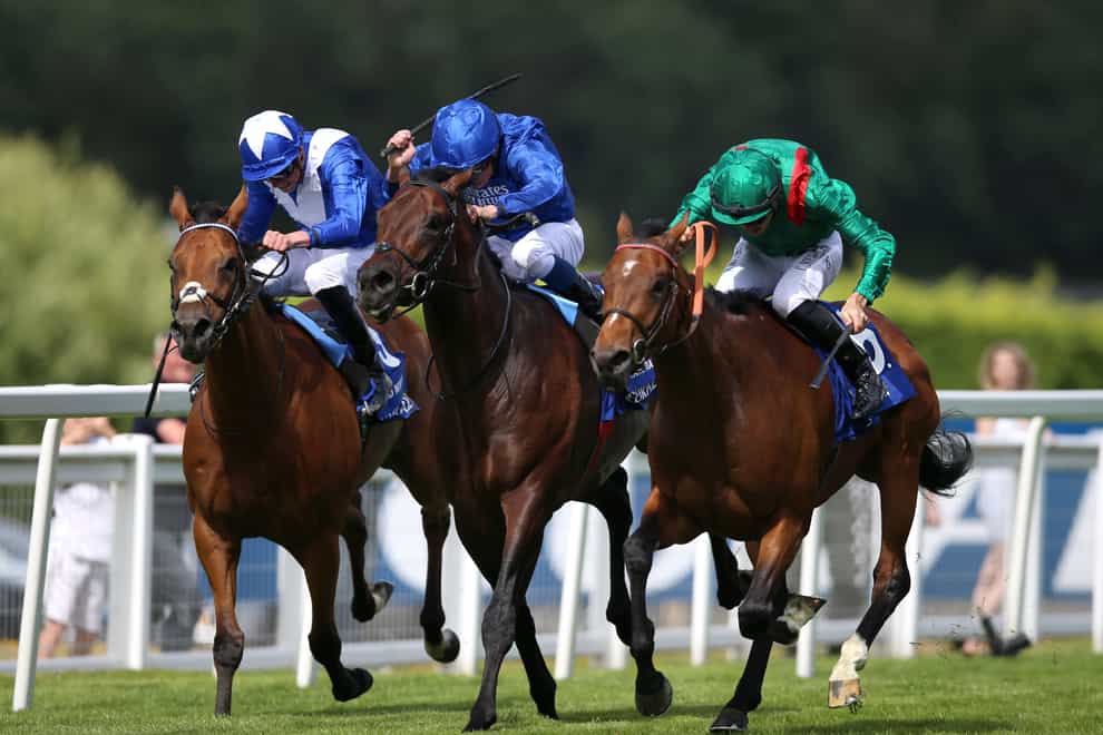 Vadeni (right) on his way to winning the Coral-Eclipse at Sandown (Nigel French/PA)
