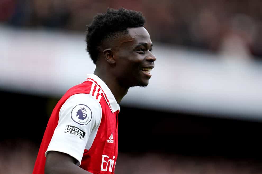 Bukayo Saka should be an example to any young player coming through the ranks at Arsenal, according to Jack Wilshere. (John Walton/PA)