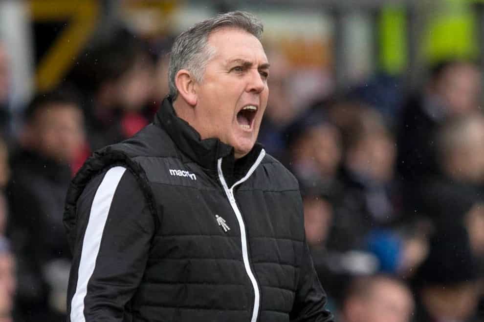 Owen Coyle saw his Queen’s Park side lose 2-0 after having a penalty saved and a man sent off (Jeff Holmes/PA)