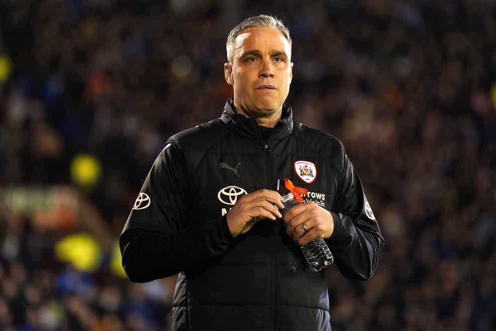 Barnsley manager Michael Duff before the Sky Bet League One match at Oakwell Stadium, Barnsley. Picture date: Tuesday March 21, 2023.