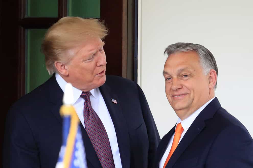 Donald Trump and Viktor Orban in May 2019 (AP)