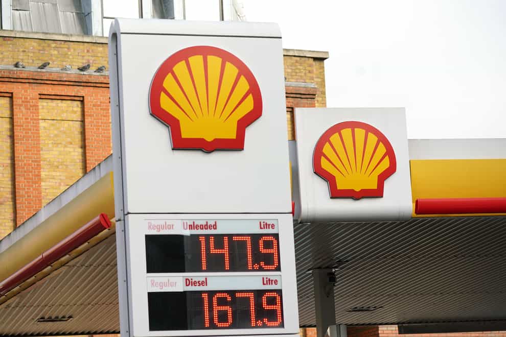 General view of a Shell petrol station in Southwark, south London (Yui Mok/PA)