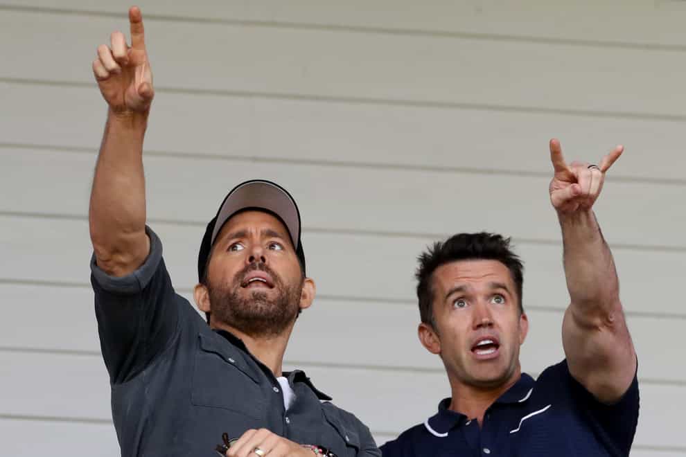 Ryan Reynolds, left, and Rob McElhenney are gearing up for a potential title decider with Wrexham (Bradley Collyer/PA)