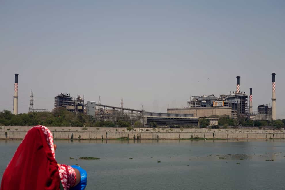 The Torrent Power coal plant on the banks of the Sabarmati river in Ahmedabad, India (Ajit Solanki/AP)