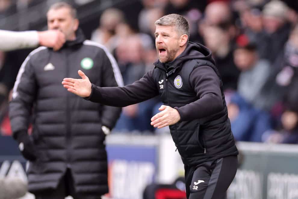 St Mirren manager Stephen Robinson looking to press on for top-six finish (Steve Welsh/PA)