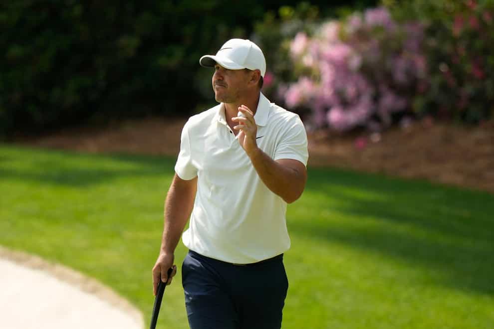 Brooks Koepka revealed posted a halfway total of 12 under par in the 87th Masters (Charlie Riedel/AP)