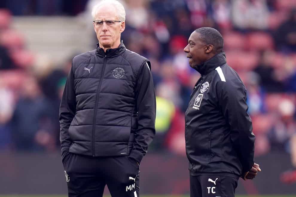Blackpool manager Mick McCarthy and assistant Terry Connor have left the club by mutual consent (Adam Davy/PA)