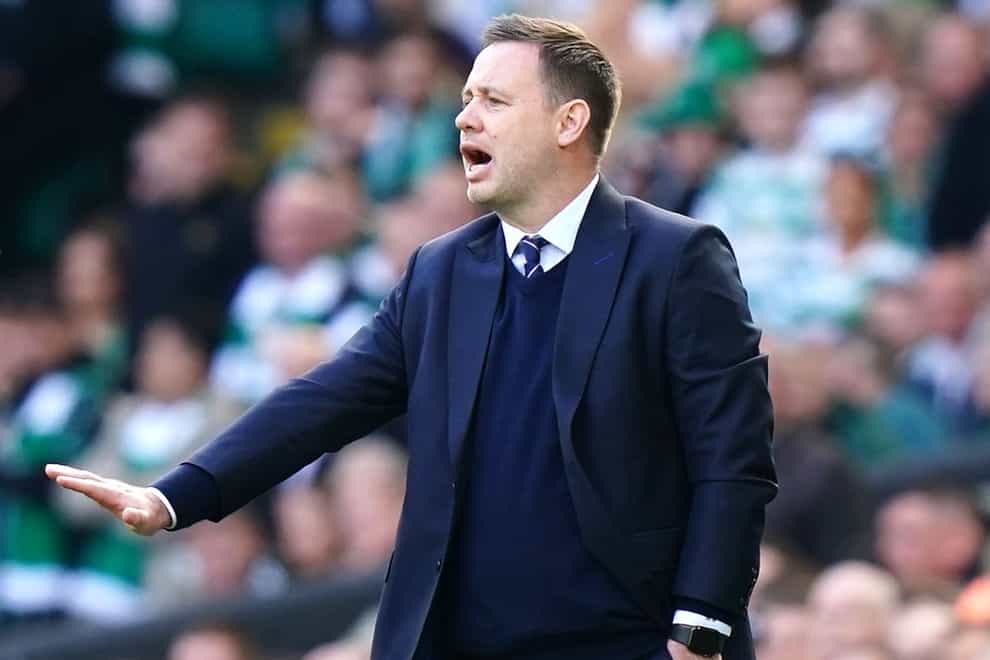 Rangers manager Michael Beale unhappy with two key decisions in Celtic defeat (Jane Barlow/PA)
