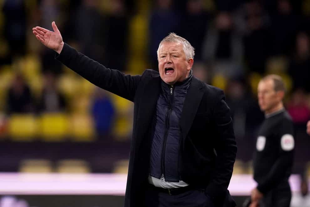 Chris Wilder’s position as Watford manager is safe until the end of the 2022/23 season (PA/John Walton)
