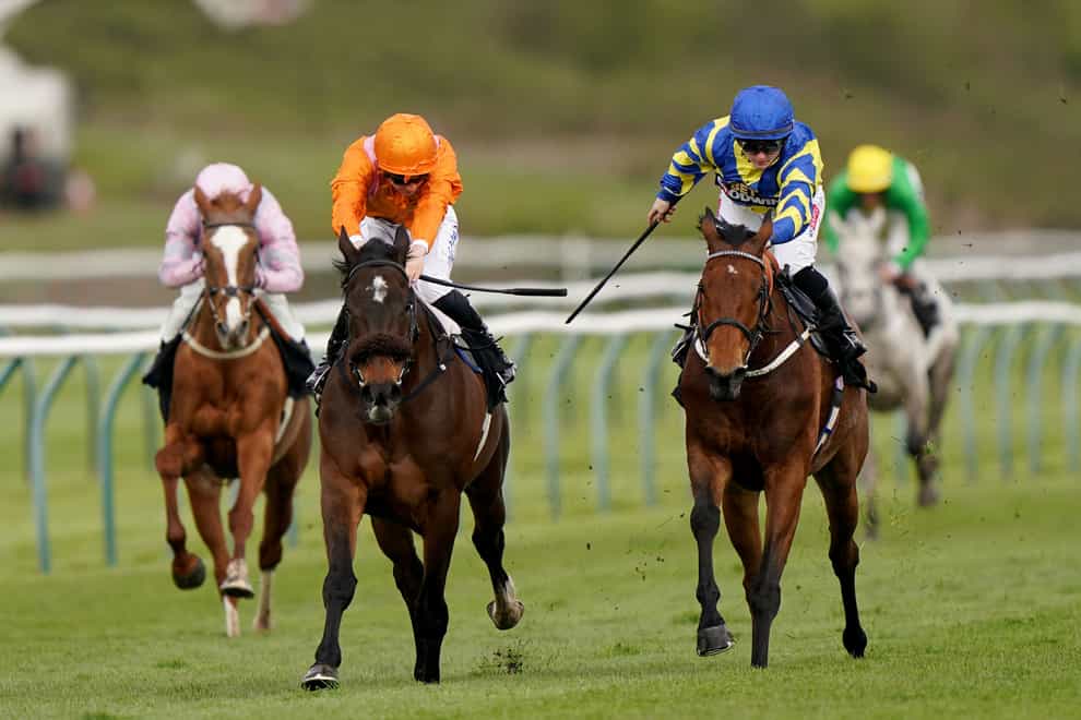 Trueshan (right) could only finish second to Rajinsky at in the Barry Hills Further Flight Stakes at Nottingham (Joe Giddens/PA)