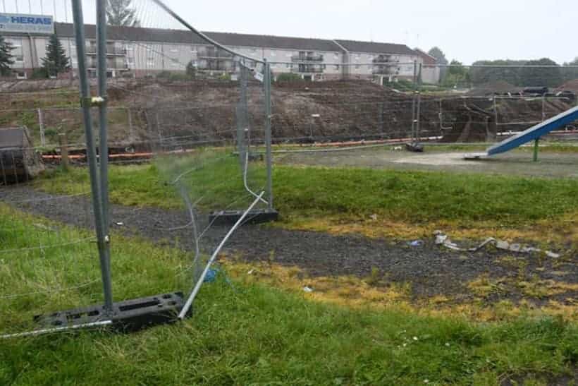 The insecure fence around the construction site was near a children’s playpark (Crown Office/PA)
